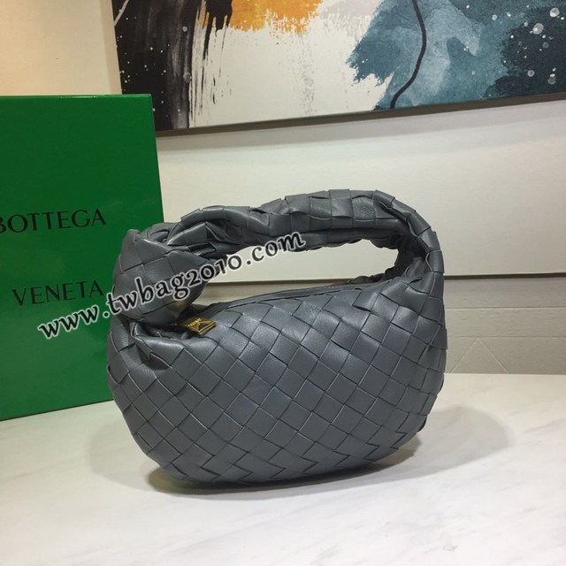 Bottega veneta高端女包 98080小號 寶緹嘉爆款jodie新版本2代編織打結圓形hobo包 BV經典款羊皮手工編織女包  gxz1263